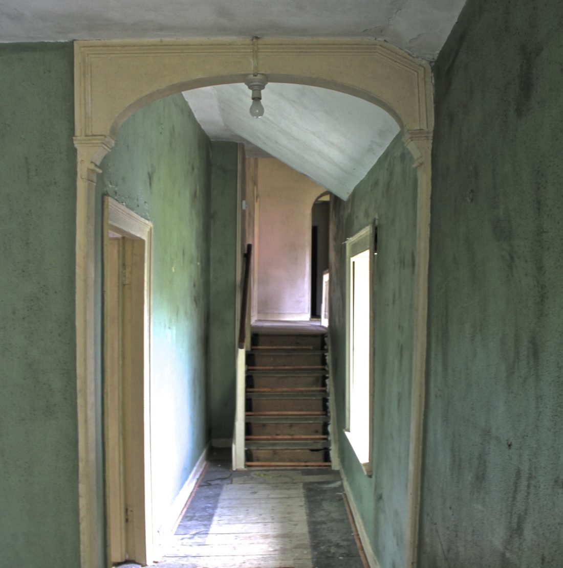 teal-hallway